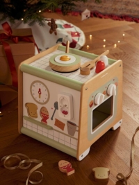 Cube d'activités Cuisinette en bois qui favorisent le développement de l'enfant 